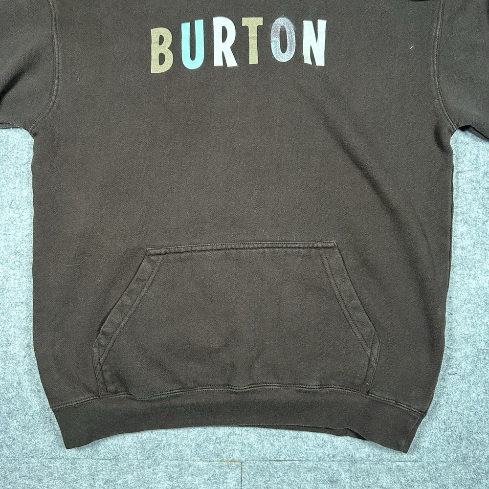 Vintage Burton Pullover Hoodie Men's Size Medium Brown Double Sided 2000s - Picture 9 of 12